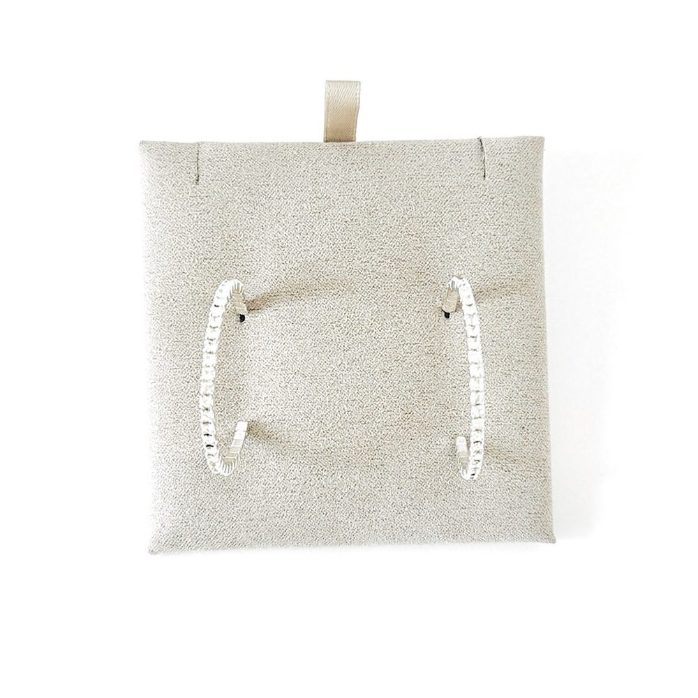 Diamond Silver Hoops